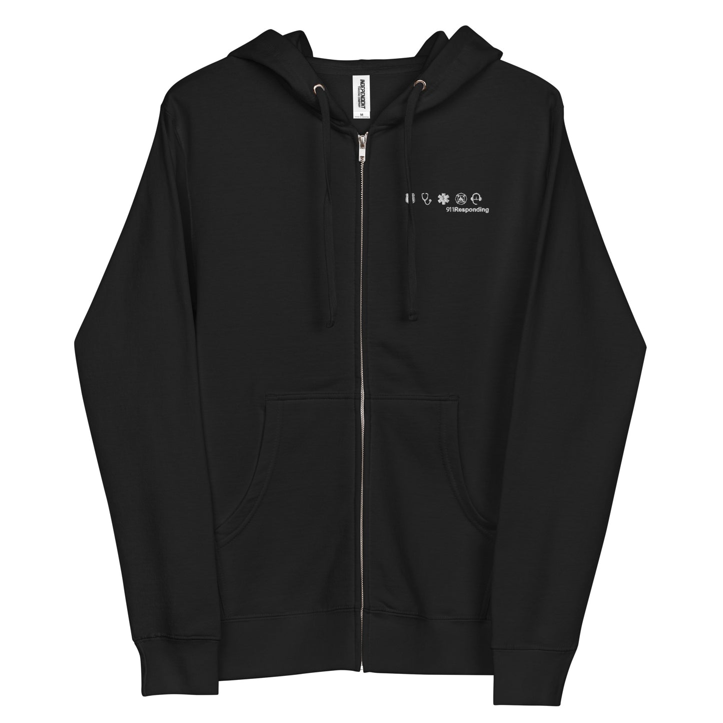 Unisex fleece zip up hoodie